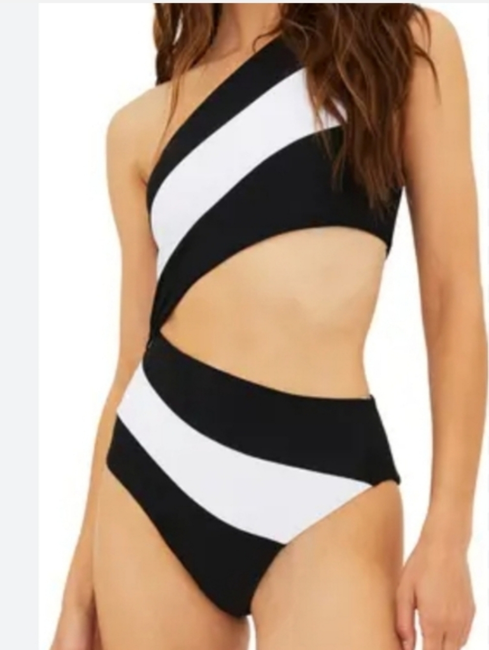 Beach Riot Joyce Cutout One Shoulder One Piece‎ Swimsuit
